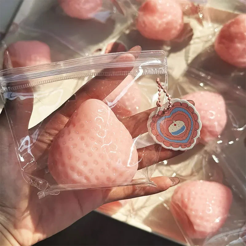 Strawberry Squishy Toy Soft Squeeze Fidget Toy