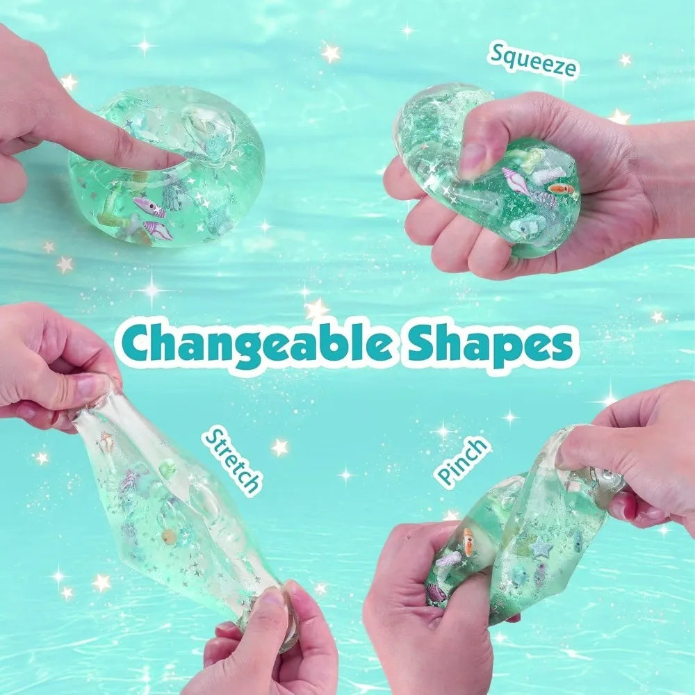 Ocean Shells Squishy Fidget Toy – Slow-Rise Sensory Squeeze Cube
