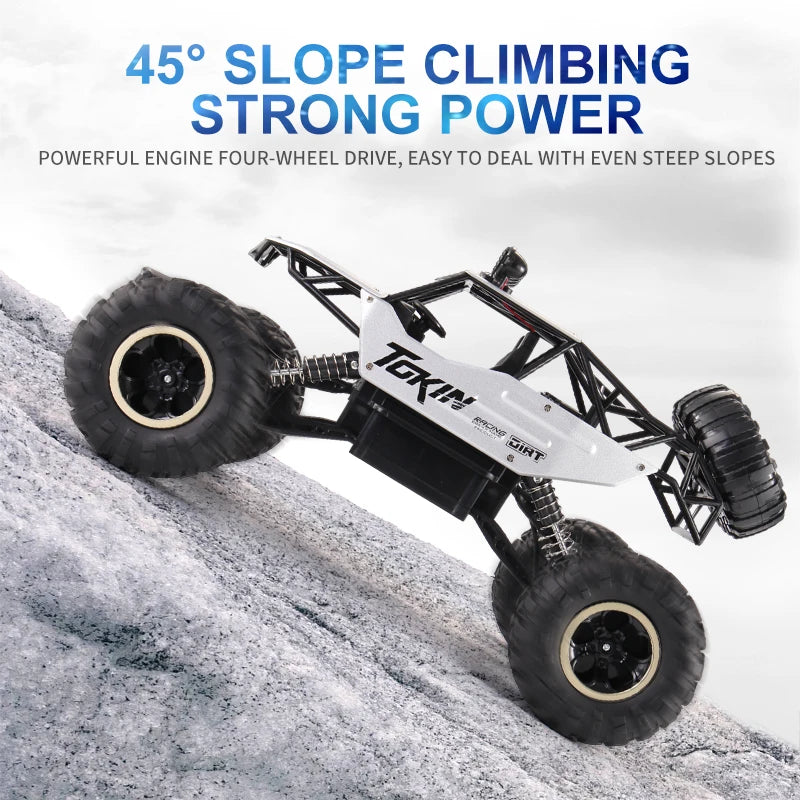 4WD RC Off-Road Climbing Truck with Suspension and LED Lights