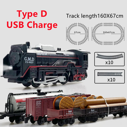 Christmas Train Track Set with Lights – Freight Train Toy
