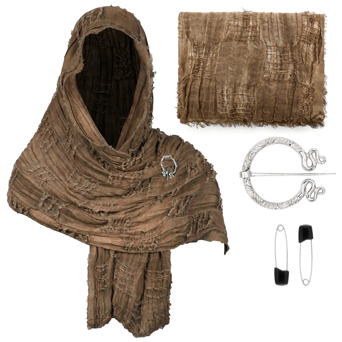 Medieval Hooded Cloak Vintage Cape – Renaissance Cosplay Costume