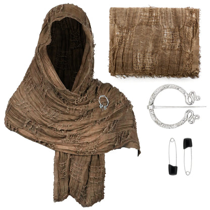 Medieval Hooded Cloak Vintage Cape – Renaissance Cosplay Costume