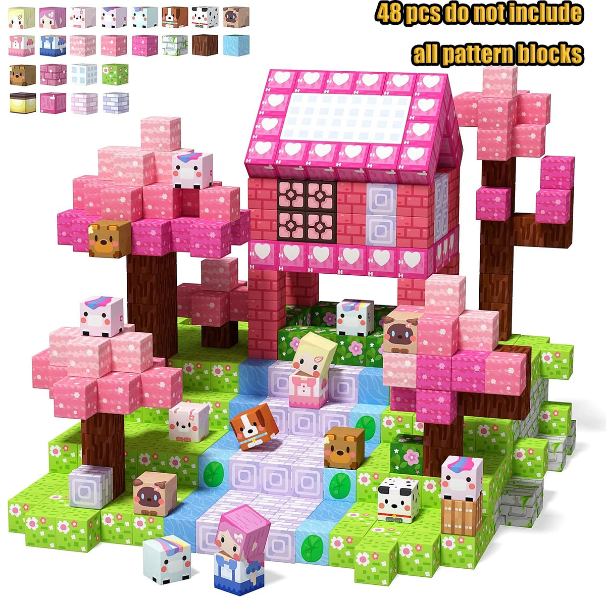 Magnetic Building Blocks Cube Set for Creative STEM Play