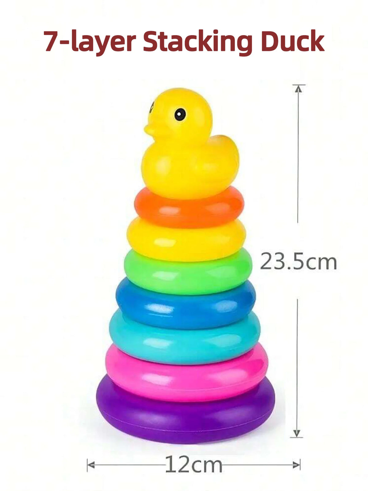 Rainbow Ring Toss Toy Stacking Circle Game for Kids