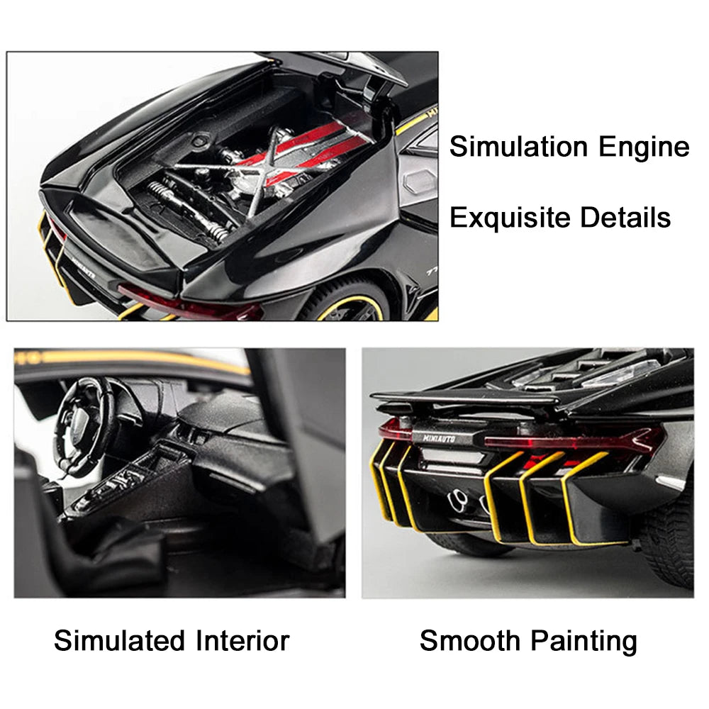 1:32 Diecast Car Model – Alloy Pull Back Light & Sound Toy