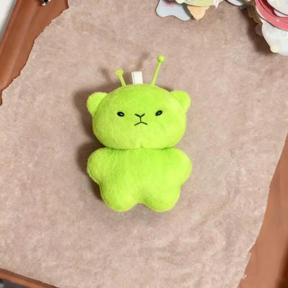 【Peace】Alien Cat Plush Toy Cartoon Stuffed Animal Keychain Accessories Creative Ugly Cute Backpacks Pendant Party Gift