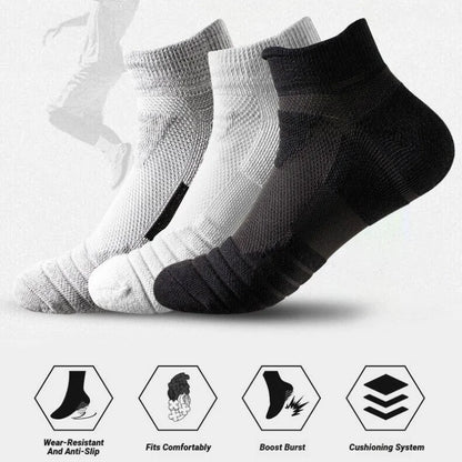 3 Pairs Anti-Slip Football Socks Men Sock Short Long Tube Soccer Basketball Sport Breathable Deodorous 39-45 Running Hiking
