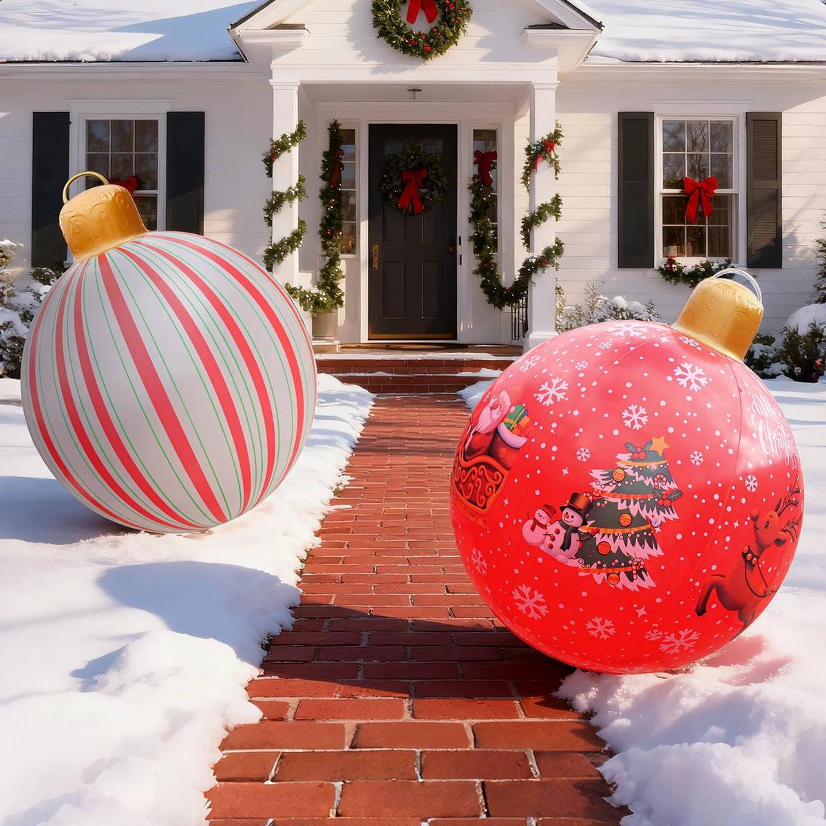 Inflatable Christmas Ornament – Large PVC Holiday Decoration Ball
