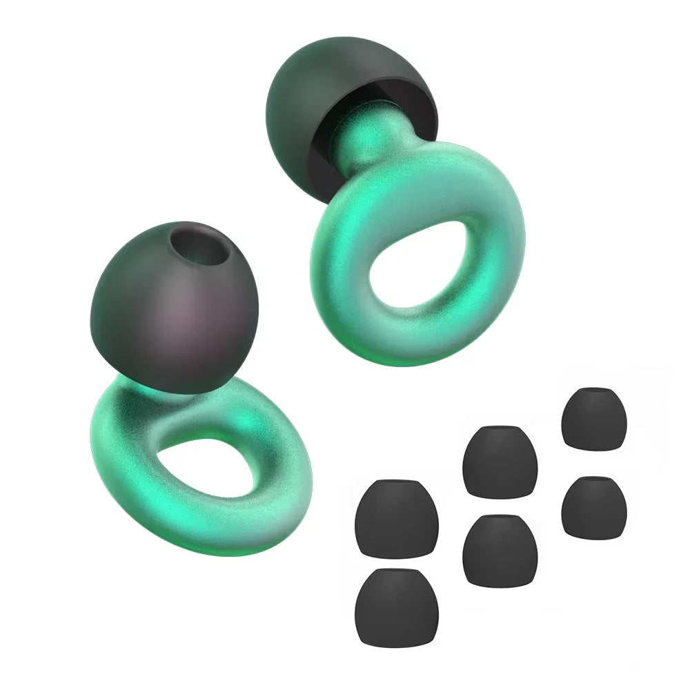 Quiet Ear Plugs for Noise Reduction – Super Soft, Reusable Hearing Protection for Sleep,Swim, Work 8 Ear Tips in XS/S/M/L