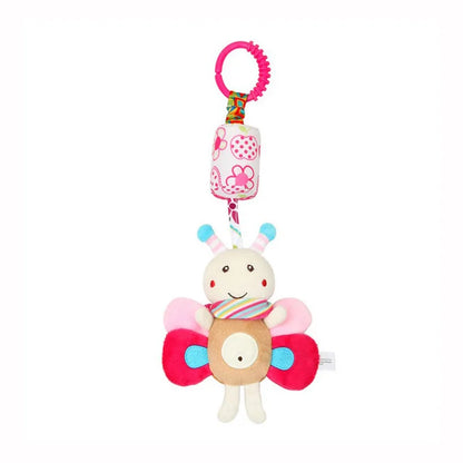 Baby Hanging Rattle – Plush Animal Sensory Toy for Stroller & Crib