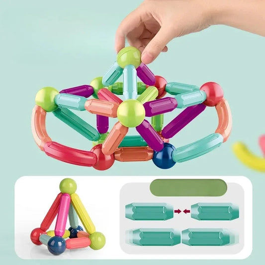 Magnetic Building Blocks Cube Set for Creative Learning and Play