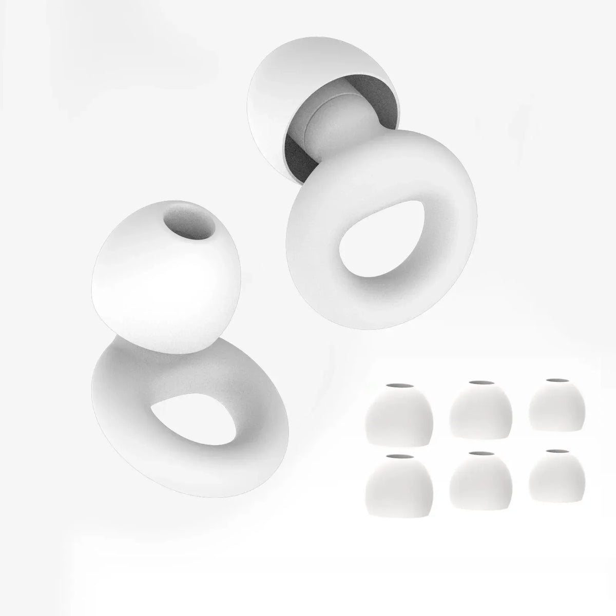 Quiet Ear Plugs for Noise Reduction – Super Soft, Reusable Hearing Protection for Sleep,Swim, Work 8 Ear Tips in XS/S/M/L
