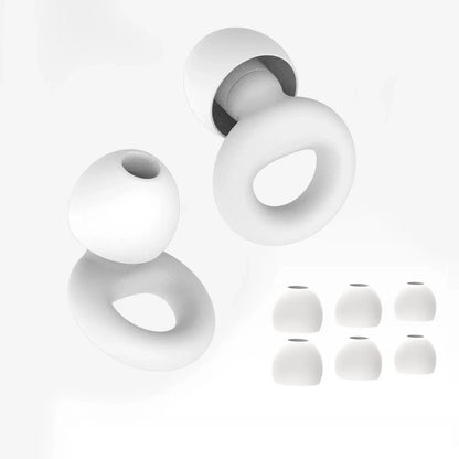 Quiet Ear Plugs for Noise Reduction – Super Soft, Reusable Hearing Protection for Sleep,Swim, Work 8 Ear Tips in XS/S/M/L