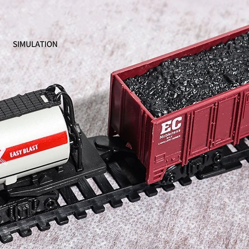 Christmas Train Track Set with Lights – Freight Train Toy