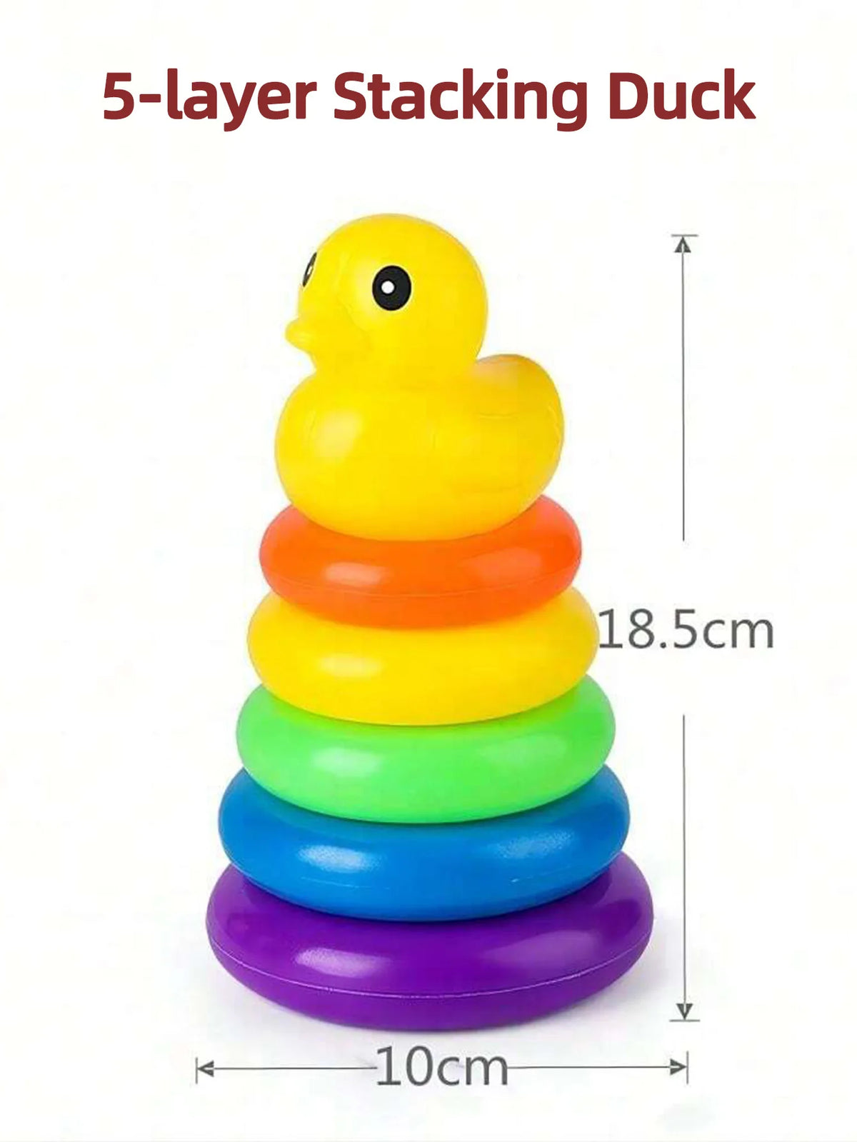Rainbow Ring Toss Toy Stacking Circle Game for Kids