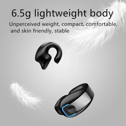 Open Ear Wireless Headphones with Clip-On Design and Microphone