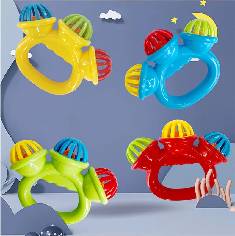 Baby Rattle Toy – Grasping Sensory Bell for Infants