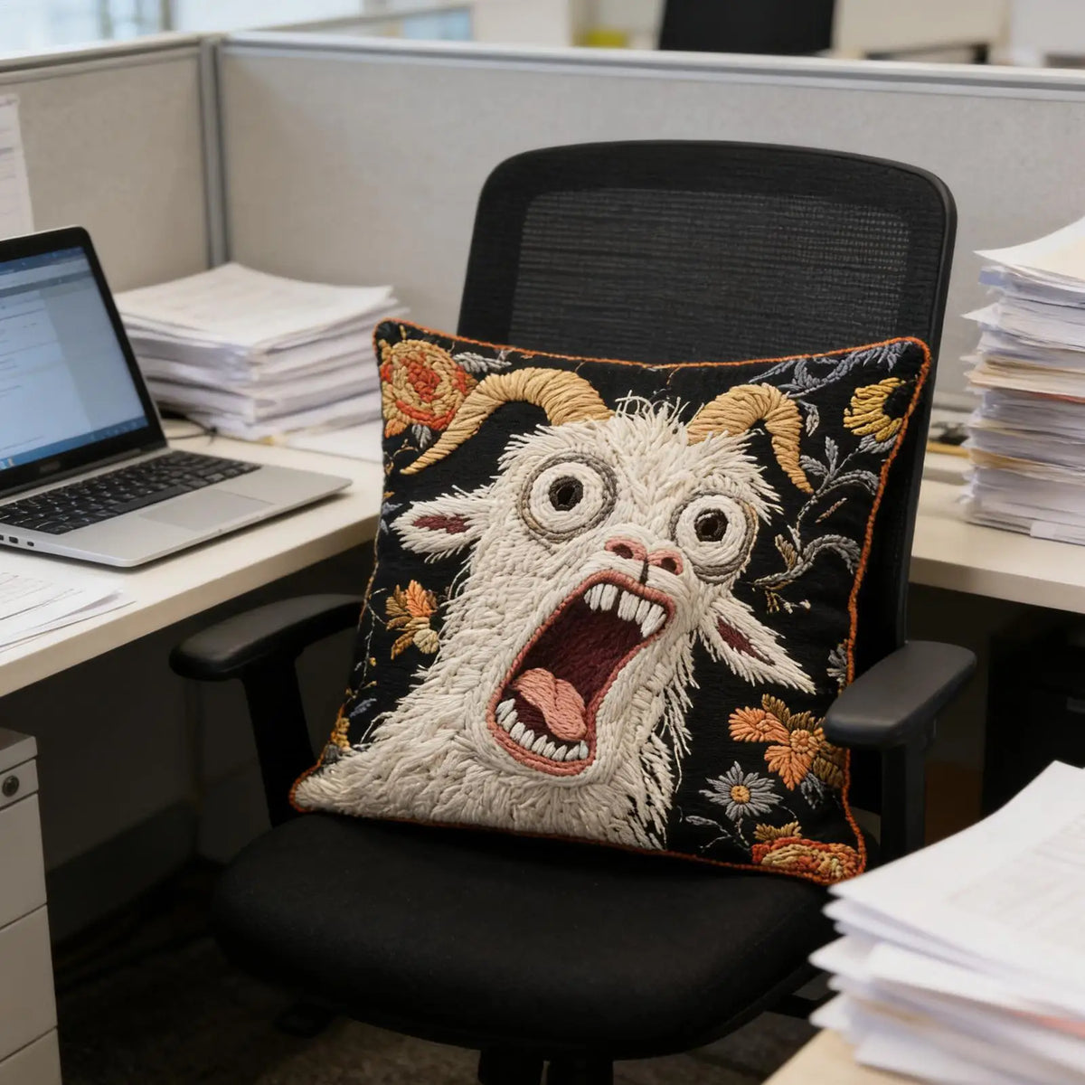 Goat Pillow Cover 45x45cm Funny Animal Decorative Throw Pillow Case