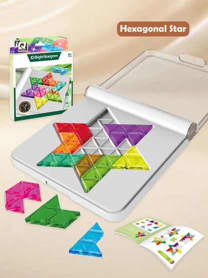 Puzzle Toys Logical Thinking Game Multiple Shapes Colors for Kids