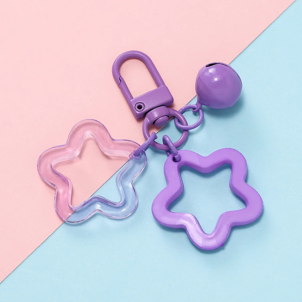 Fashion Keychain with Lobster Clasp Plastic Decorative Key Ring