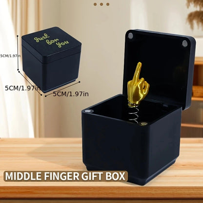 Middle Finger Prank Gift Box – Funny Christmas Desk Decoration
