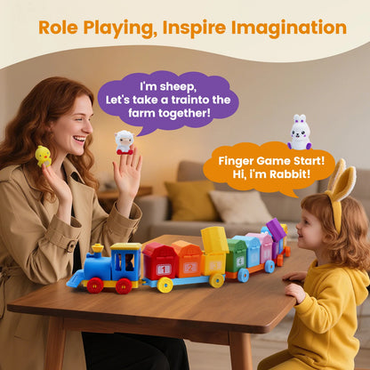 Montessori Farm Train Set – Counting, Matching & Sorting Toy
