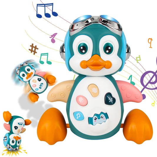 Musical Penguin Toy with Lights and Movement for Kids