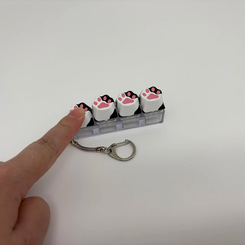 Cat Keychain – Keyboard-Style Fidget Toy with Click Sound