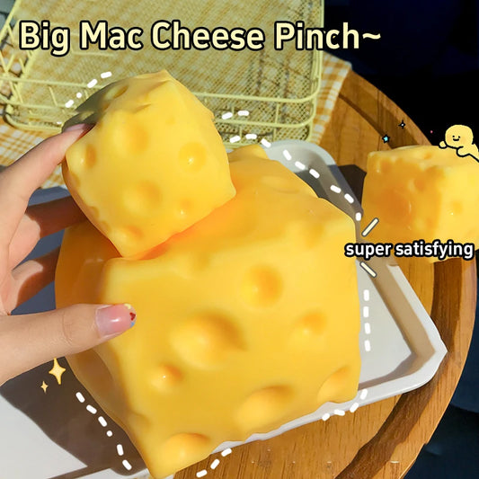 Cheese Squishy Toy – Slow Rising Squeeze Fidget Ornament