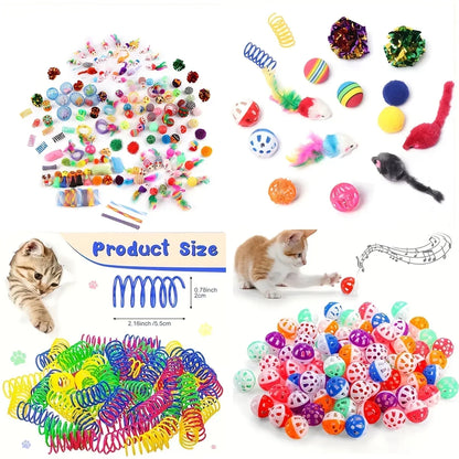 Cat Toy Variety Pack – Plush & Plastic Toys for Multiple Cats