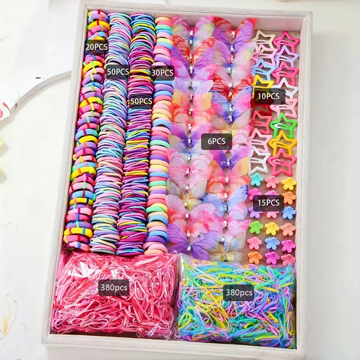 Girls Hair Accessories Set Colorful Cartoon Hair Bands Bow Headpieces