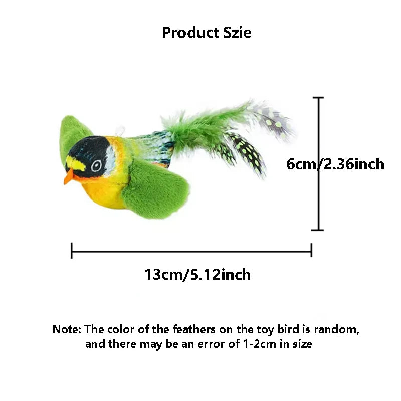 1-3Pcs The pet cat toy emulates the sound bird to amuse the cat elastic rope to relieve boredom and resist scratching and biting