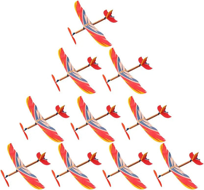 10 Pack Rubber Band Powered Glider Planes for Kids