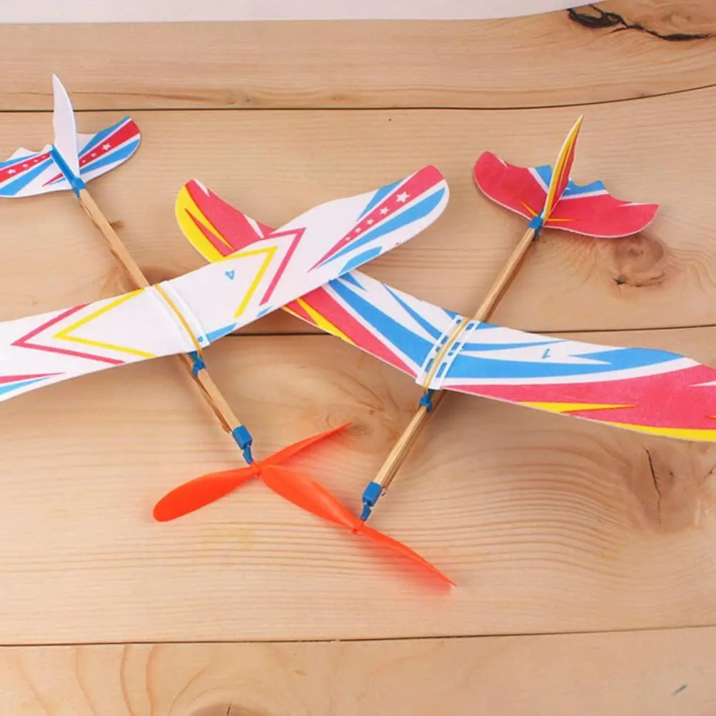 10 Pack Rubber Band Powered Glider Planes for Kids