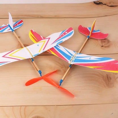 10 Pack Rubber Band Powered Glider Planes for Kids