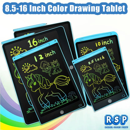 LCD Writing Tablet for Kids – Color Drawing Board 8.5-16 Inch