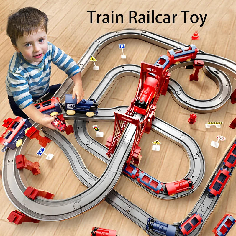 44-Piece Train Track Set – 1:32 Scale Model Train Toy
