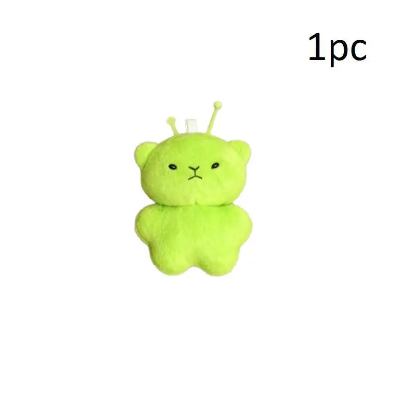 【Peace】Alien Cat Plush Toy Cartoon Stuffed Animal Keychain Accessories Creative Ugly Cute Backpacks Pendant Party Gift