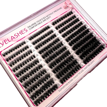 Cluster Eyelash Extensions – 300pcs Wispy Fluffy Lash Clusters