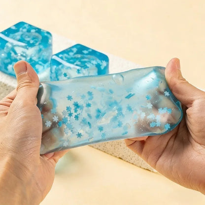 Snowflake Ice Cube Squishy Toy – Slow-Rising Fidget