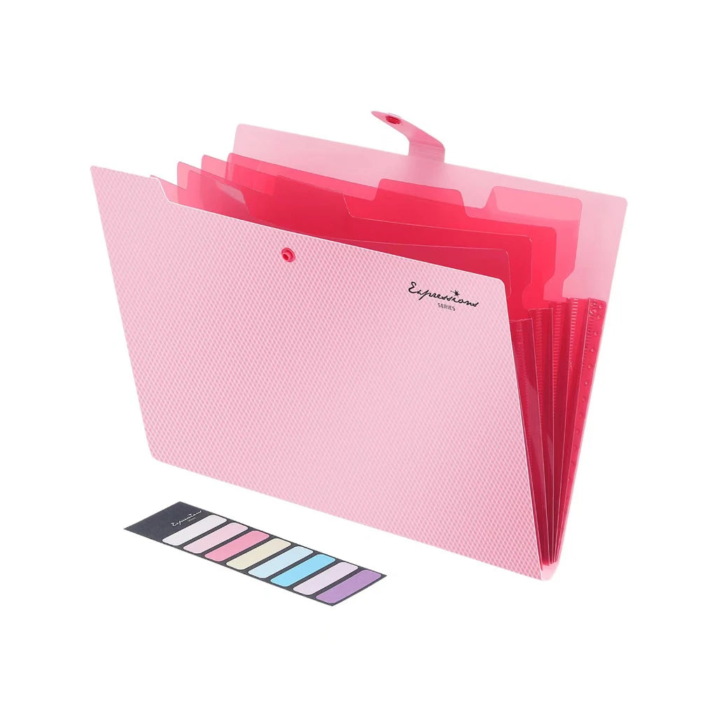 Expanding File Folder A4 5 Pocket Accordion Document Organizer