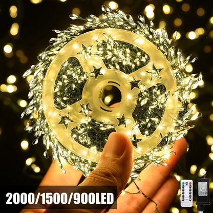 LED Firecracker String Lights with Remote Control