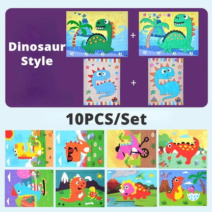 EVA Foam Sticker Puzzle Set with 3D Animal Crafts for Kids