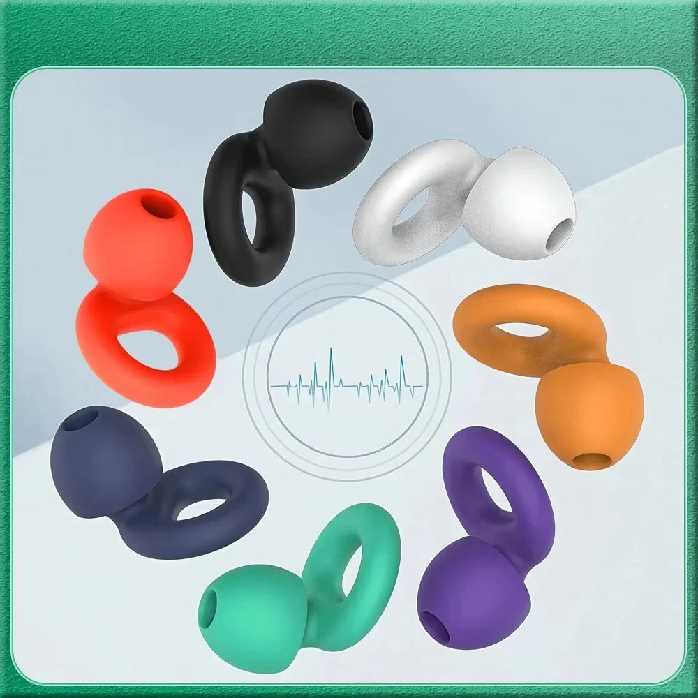 Quiet Ear Plugs for Noise Reduction – Super Soft, Reusable Hearing Protection for Sleep,Swim, Work 8 Ear Tips in XS/S/M/L