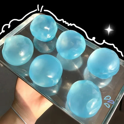Coconut Squishy Toy – Transparent Mochi Squeeze Fidget