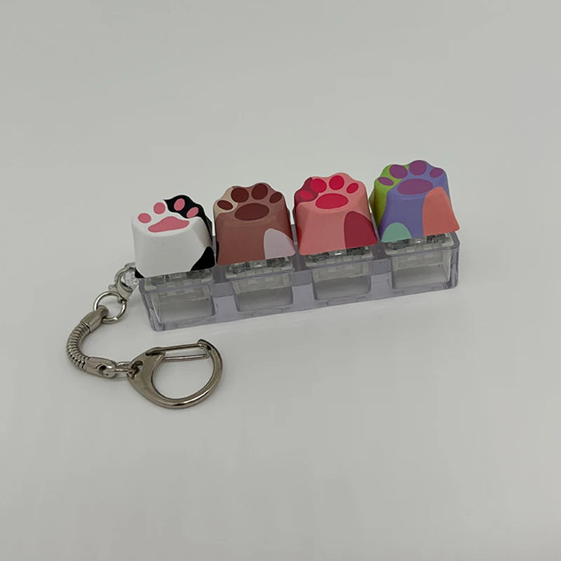 Cat Keychain – Keyboard-Style Fidget Toy with Click Sound