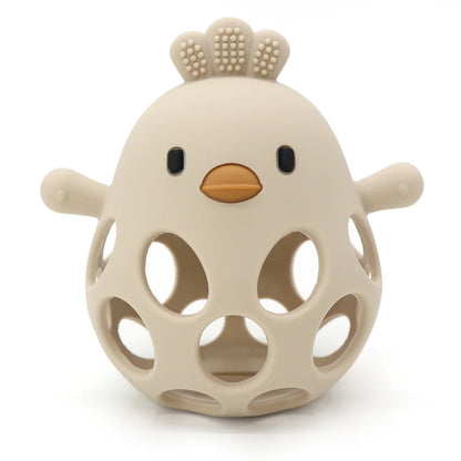 Baby Silicone Teether Cartoon Chick Chewing Toy