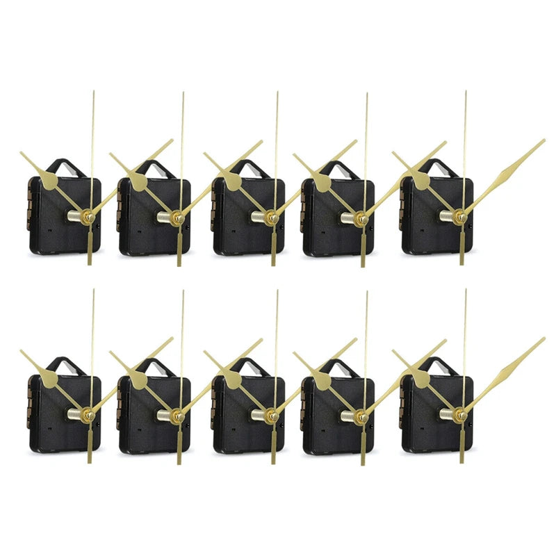 Silent Quartz Clock Movement Kit – 10 Sets for DIY Repair