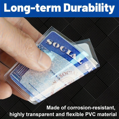 8-Pack PVC Card Protective Sleeves for Credit, Insurance & ID Cards
