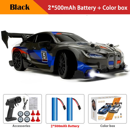 4WD RC Car With LED Remote Control Cars High Speed Fast Drift Racing 2.4G Radio RTR Vehicle GTRPRO Model Toy Kids Children Gift